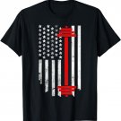 Weightlifting American Flag T-Shirt