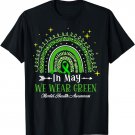 In May We Wear Green Rainbow Mental Health Awareness Women T-Shirt