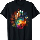 Colorful Buddha Hand Zen Spiritual Yoga Meditation Graphic T-Shirt