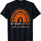 We Wear Orange For Limb Loss Awareness Leopard Rainbow Women T-Shirt