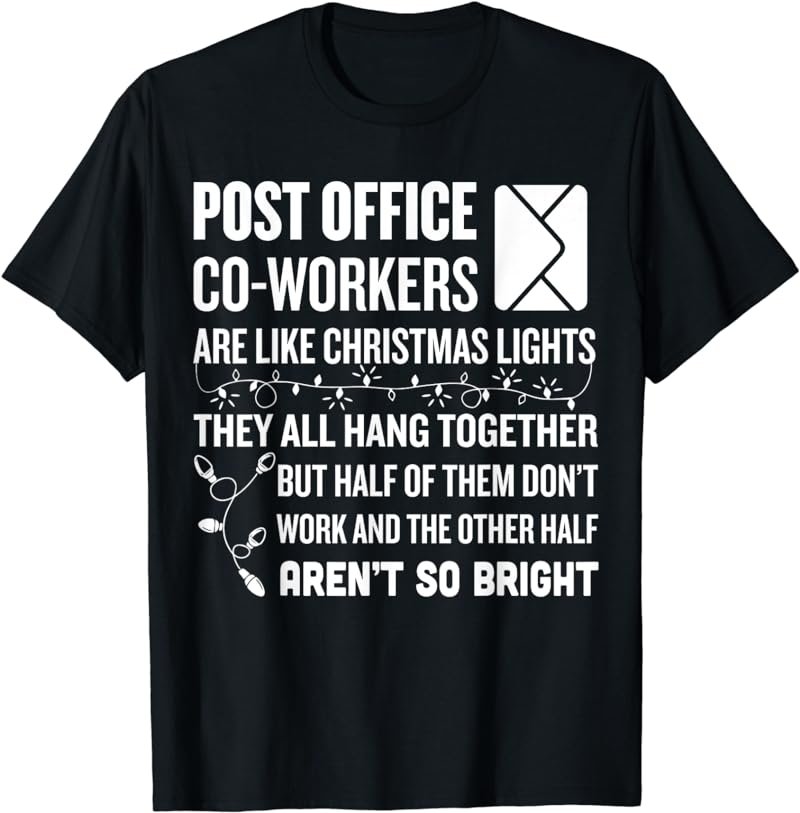 Funny Holiday Postal Worker Tshirt Christmas Design