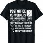Funny Holiday Postal Worker Tshirt Christmas Design