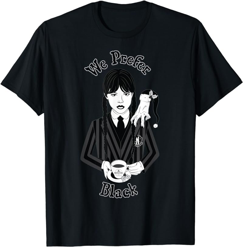 Wednesday We Prefer Black Holiday T-Shirt