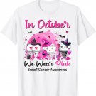 In October we Wear Pink Breast Cancer Leopard Dentist Dental T-Shirt