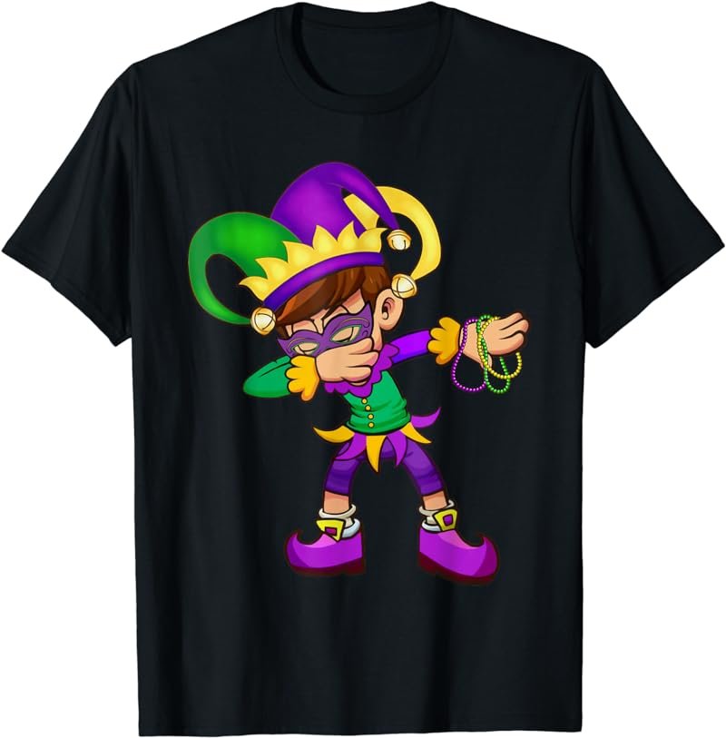 Mardi Gras Dabbing Boy Funny New Orleans T-Shirt