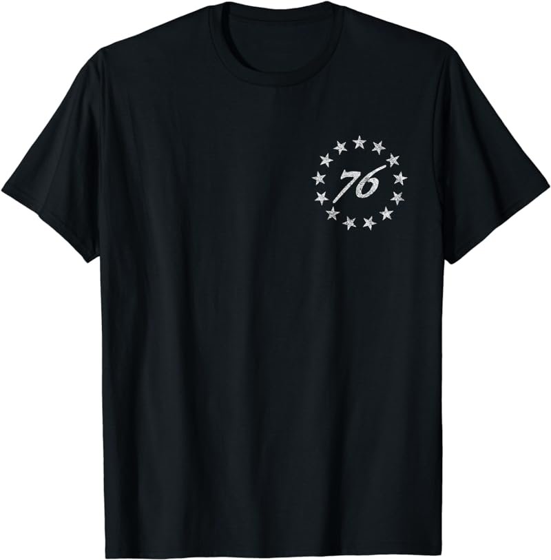 76 1776 BETSY ROSS US FLAG 13 STAR WE THE PEOPLE DISTRESSED T-Shirt