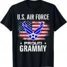 U.S Air Force Proud Grammy With American Flag Gift Veteran T-Shirt