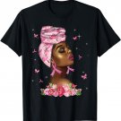 In October We Wear Pink Black Woman Breast Cancer Awareness T-Shirt