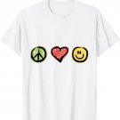 Peace Love Happiness Positive Message Symbols T-Shirt