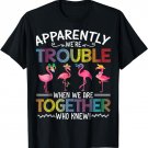 Flamingo Apparently We're Troubles When We are Togethers T-Shirt