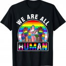 LGBT Gay Pride Clothers We are all Human Transgender Flag T-Shirt