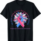 We Wear Pink Blue Pregnancy Infant Loss Awareness Sunflower T-Shirt