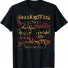 Thankful Blessings Thanksgiving Family t-shirt