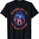 Smokey Bear Starry Night Scene Only You Can Prevent Wildfire T-Shirt