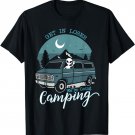Get In Loser We're Going Camping Funny Alien Space Abduction T-Shirt