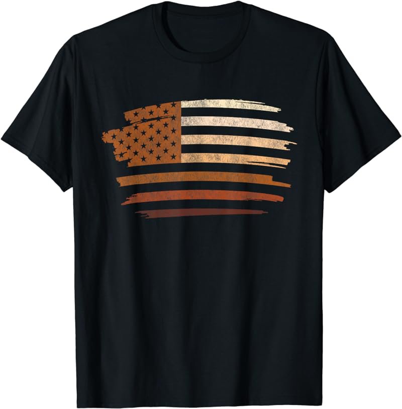 melanin USA flag Black lives Matter Pride BLM 4th of July T-Shirt