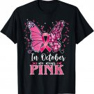 In October We Wear Pink Butterfly Breast Cancer Awareness T-Shirt