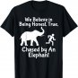 LDS Funny Chased by an Elephant Mormon Faith T-Shirt