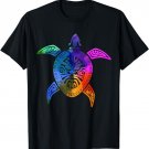 Sea Turtle Hawaiian Tribal Pattern Scuba Diving Diver T-Shirt