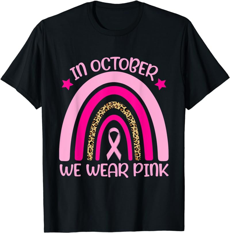 In October We Wear Pink Breast Cancer Awareness Kids Boys T-Shirt