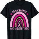 In October We Wear Pink Breast Cancer Awareness Kids Boys T-Shirt