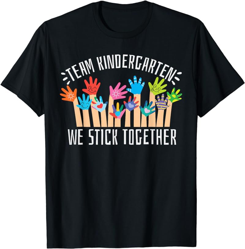 Team Kindergarten Crew Teacher Student Hands Kinder Squad T-Shirt