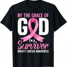 By The Grace God I'm A Survivor Breast Cancer Awareness T-Shirt