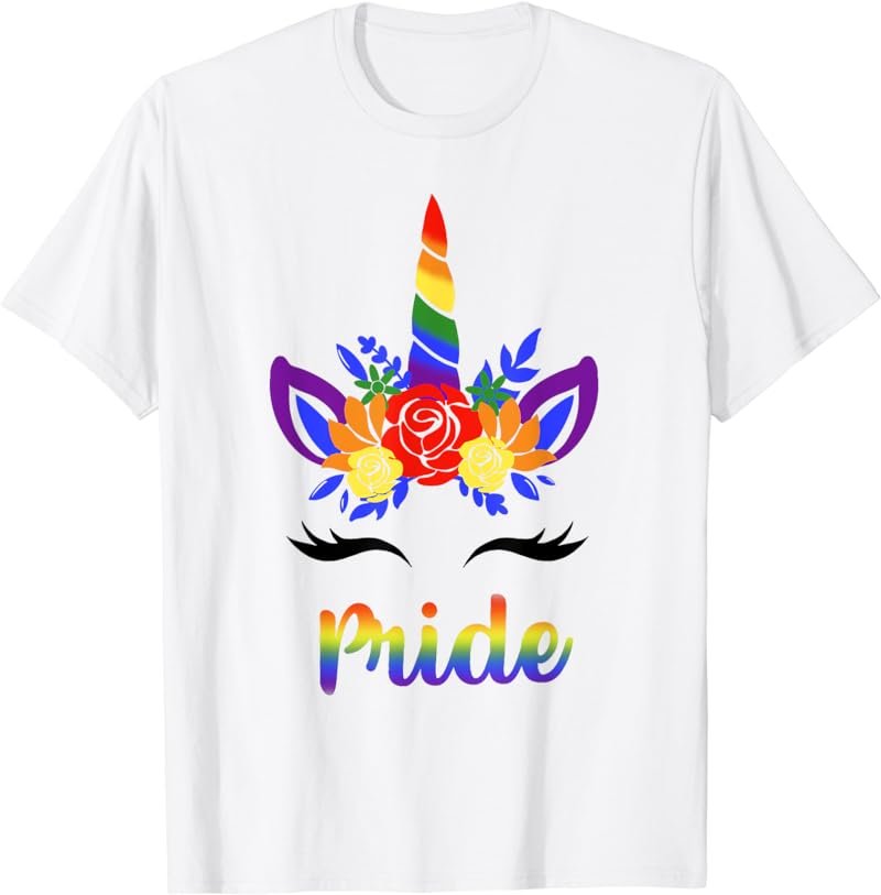 Lgbtq+ Gay Pride Unicorn Rainbow Shirt T-Shirt