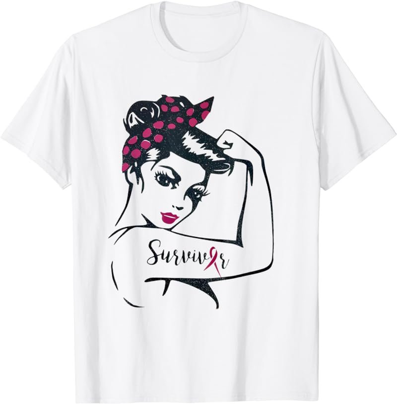 We Can Cure It Shirt Rosie Riveter Breast Cancer Survivor