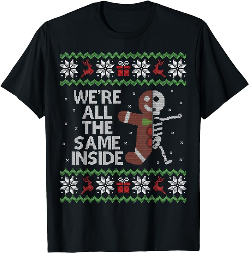 Funny Gingerbread Shirt Skeleton Ugly Sweater Christmas Gift