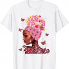 In October We Wear Pink Black Woman Breast Cancer Awareness T-Shirt