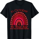 Rainbow In October We Wear Pink Dyslexia Awareness Month T-Shirt