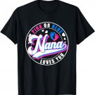 Retro Pink Or Blue Nana Loves You Baby Gender Reveal T-Shirt