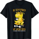 In September We Wear Gold Childhood Cancer Awareness T-Rex T-Shirt