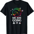 Official Moon Rocket Launch US Flag Stars WE ARE GOING T-Shirt