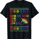 Don We Now Our Gay Costume Xmas Rainbow Unicorn Gay T-Shirt