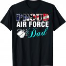 Vintage Proud Air Force Dad With American Flag Gift Veteran T-Shirt