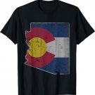 Arizona Colorado Flag Transplant Home Family Love T-Shirt