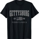 Gettysburg Pennsylvania 1780 Vintage American Flag Patriotic T-Shirt