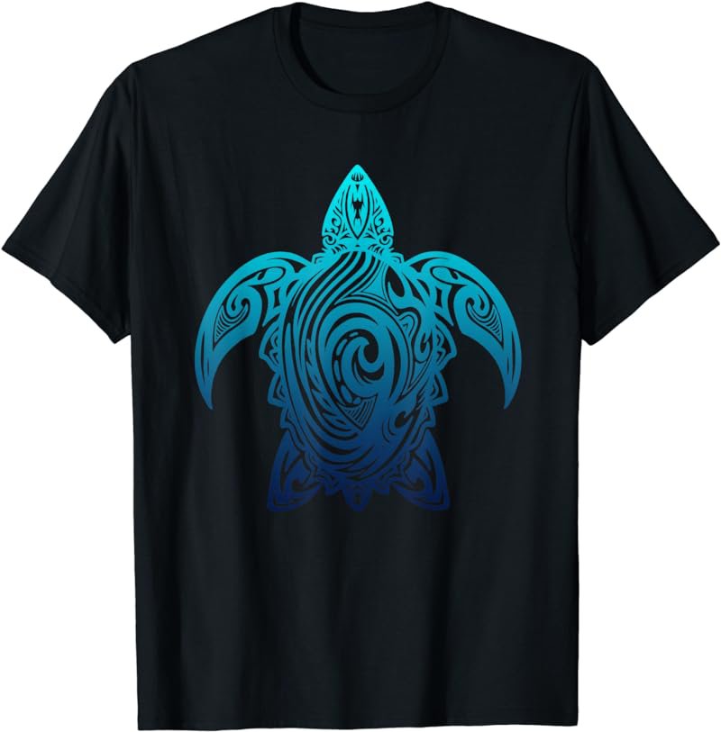 Turtle Tribal Pattern Scuba Diving Sea Turtle Scuba Diver T-Shirt
