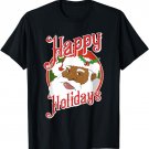Black Happy Holidays African American Santa Claus,Short Sleeve T-Shirt