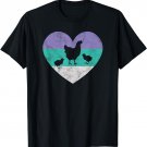 Chicken Gift Shirt For Women & Girls Retro Cute