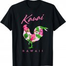 Kauai Hawaii Tropical Flowers Chicken Lover Souvenir T-Shirt