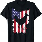 Rooster Patriotic Chicken 4th Of July USA Flag T-Shirt