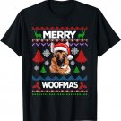 Merry Woofmas Ugly Sweater Christmas German Shepherd Lover T-Shirt