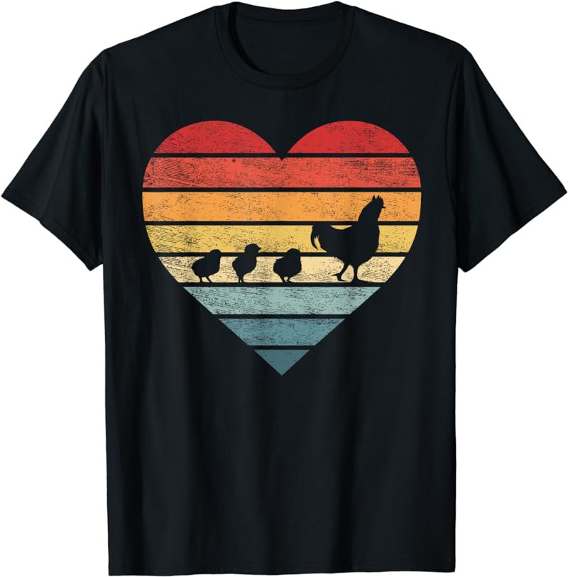 Chicken Lover Gifts Hen Farmer Retro Vintage Farm Animals T-Shirt