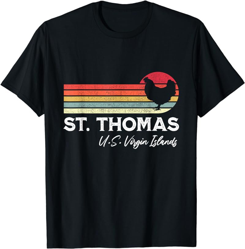 Saint Thomas Retro Chicken Lover Souvenir T-Shirt