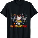 Cute Chicken Halloween Thanksgiving Happy Hallothanksmas T-Shirt