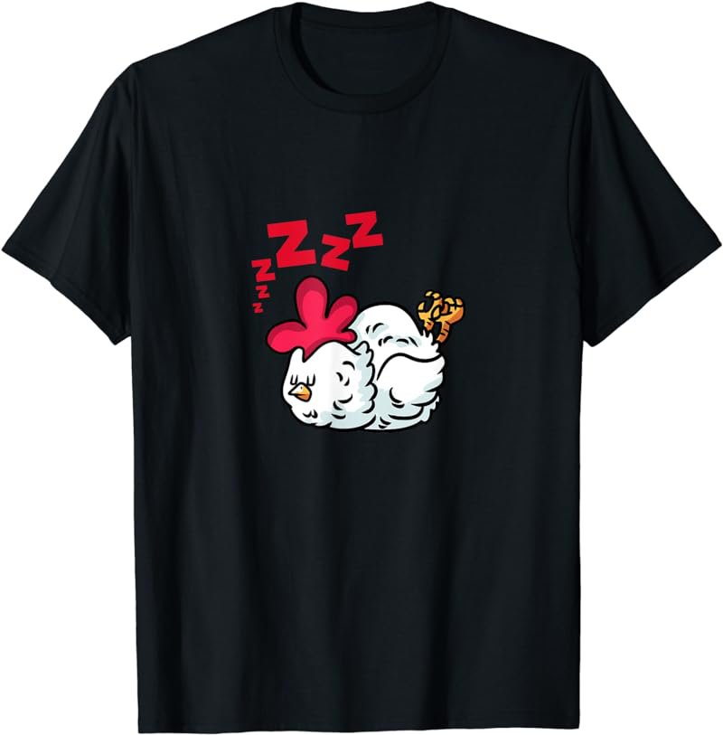 Chicken Sleeping Shirt Tired Pajama Graphic T-Shirt
