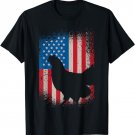 Chicken USA Flag design for Patriotic Farmer T-Shirt